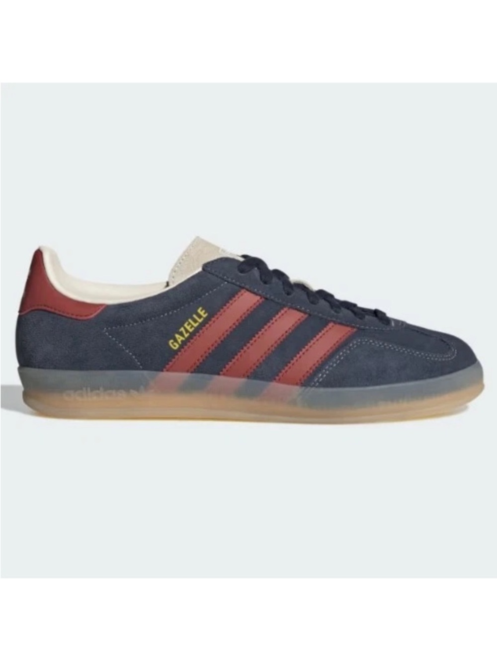 adidas Gazelle indoor suede Sneakers legend ink Navy Suede with Red Stripes New - Picture 13 of 16